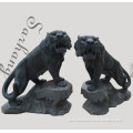 Vivid fierce exquisitely designed marble tiger sculpture